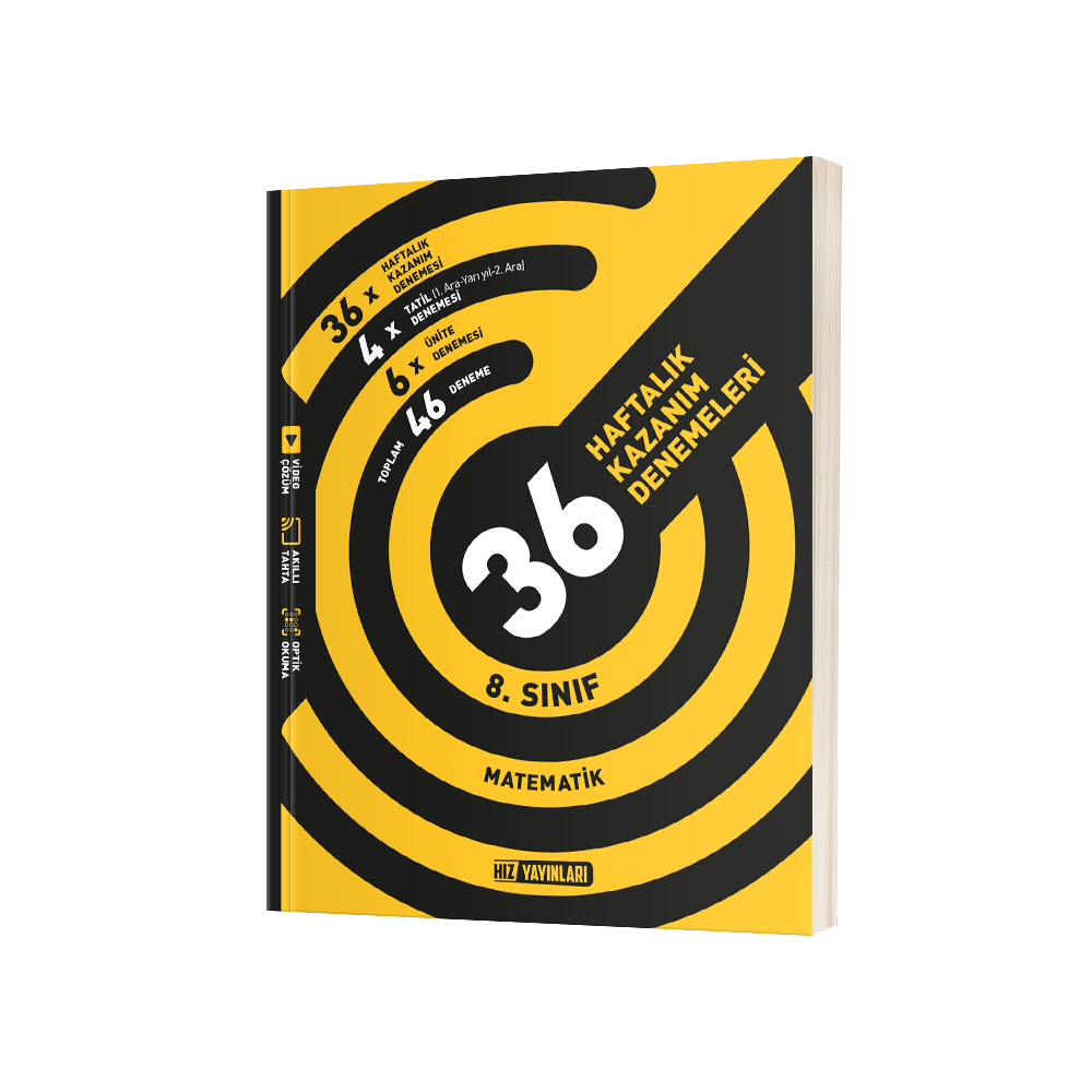 8. Sınıf Matematik 36 Haftalık Kazanım Denemeleri