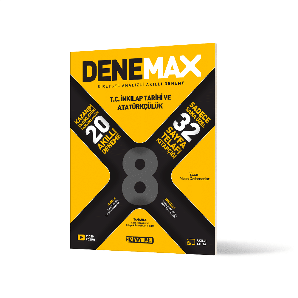 DENEMAX 8. Sınıf İnkılap Tarihi 20'li Akıllı Deneme